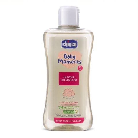 Chicco Baby Moments oliwka do masażu 0m+ 200ml Chicco Baby Moments oliwka do masażu 0m+ 200ml