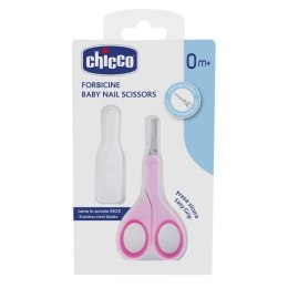 Baby Nail Scissors nożyczki z osłonką 0m+ Różowe Chicco