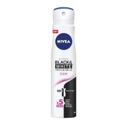 Black&White Invisible Clear antyperspirant spray 250ml Nivea