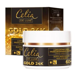 De Luxe Gold 24K krem do twarzy na noc 60+ 50ml Celia