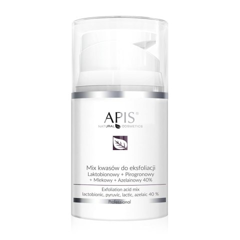 APIS Exfoliation Acid mix kwasów do eksfoliacji Laktobionowy + Pirogronowy + Mlekowy + Azelainowy 40% 50ml APIS Exfoliation Acid mix kwasów do eksfoliacji Laktobionowy + Pirogronowy + Mlekowy + Azelainowy 40% 50ml