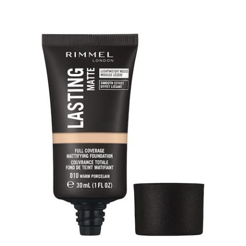 Rimmel Lasting Matte podkład matujący 010 Warm Porcelain 30ml Rimmel Lasting Matte podkład matujący 010 Warm Porcelain 30ml