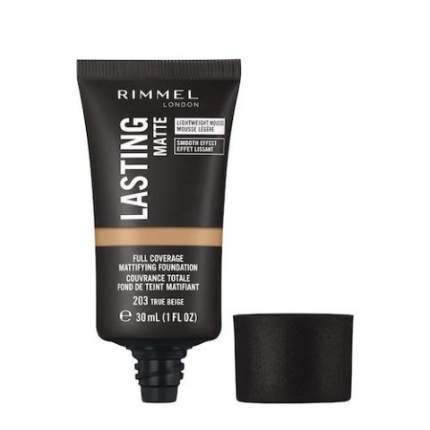 Rimmel Lasting Matte podkład matujący 203 True Beige 30ml Rimmel Lasting Matte podkład matujący 203 True Beige 30ml