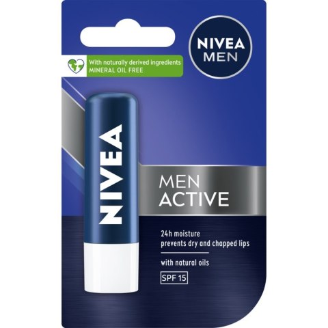 Nivea Men Active pielęgnująca pomadka do ust 4.8g Nivea Men Active pielęgnująca pomadka do ust 4.8g