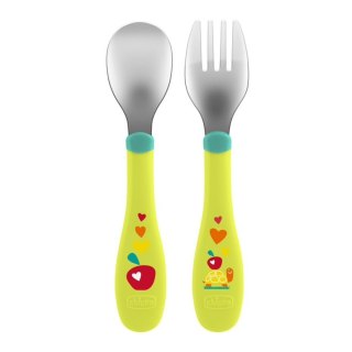 Chicco Metal Cutlery sztućce metalowe 18m+ Neutral