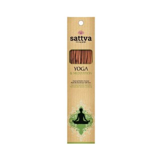 Sattva Natural Indian Incense naturalne indyjskie kadzidełko Yoga & Meditation 15szt