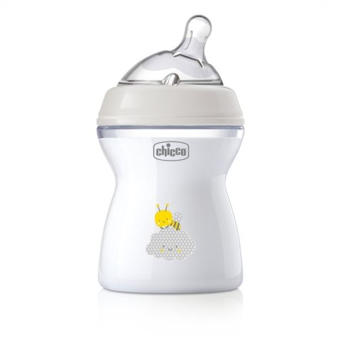 Chicco NaturalFeeling butelka plastikowa ze smoczkiem silikonowym przepływ średni 2m+ 250ml Chicco NaturalFeeling butelka plastikowa ze smoczkiem silikonowym przepływ średni 2m+ 250ml