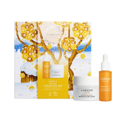 Lumene Nordic-C Valo Glow Treasures zestaw Glow Boost Essence 30ml + Glow Reveal Moisturizer 50ml Lumene Nordic-C Valo Glow Treasures zestaw Glow Boost Essence 30ml + Glow Reveal Moisturizer 50ml