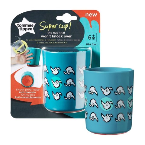 Tommee Tippee Super Cup kubek z przyczepną podstawą 6m+ Zielony 190ml Tommee Tippee Super Cup kubek z przyczepną podstawą 6m+ Zielony 190ml