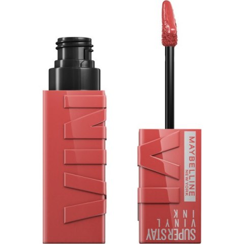 Maybelline Super Stay Vinyl Ink winylowa pomadka w płynie 15 Peachy 4.2ml Maybelline Super Stay Vinyl Ink winylowa pomadka w płynie 15 Peachy 4.2ml