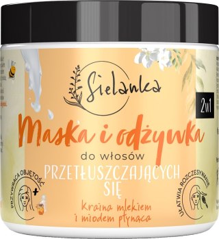 Sielanka 2 w 1 maska i odżywka do włosów przetłuszczających się Mleko i Miód 250ml