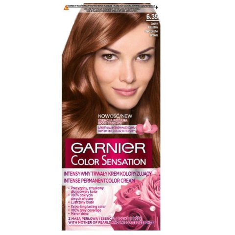 Garnier Color Sensation krem koloryzujący do włosów 6.35 Jasny Kasztan