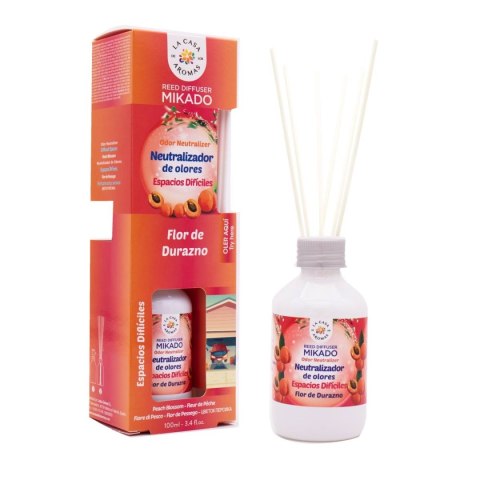 La Casa de los Aromas Speciall Odor Neutralizer Reed Diffuser Difficult Spaces patyczki zapachowe Kwiat Brzoskwini 100ml La Casa de los Aromas Speciall Odor Neutralizer Reed Diffuser Difficult Spaces patyczki zapachowe Kwiat Brzoskwini 100ml