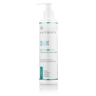 Naturativ 360 AOX Cleansing Milk For Face Neck & Cleavage mleczko do demakijażu do twarzy szyi i dekoltu 250ml