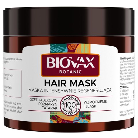 BIOVAX Botanic octowa regenerująca maska do włosów 250ml