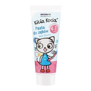 MomMe Kicia Kocia pasta do zębów bez fluoru 4-7 lat Guma Balonowa 50ml