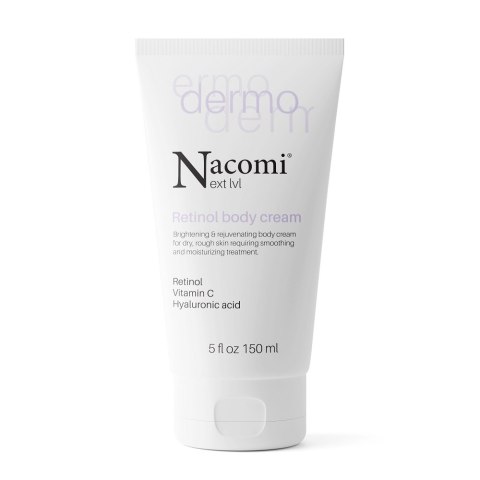 Nacomi Next Level Dermo rozjaśniająco-odmładzający krem do ciała z retinolem i witaminą C 150ml Nacomi Next Level Dermo rozjaśniająco-odmładzający krem do ciała z retinolem i witaminą C 150ml