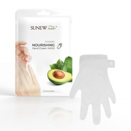 Nourishing Hand Cream Mask intensywnie nawilżająco-odżywcza maska do dłoni w formie rękawiczek Awokado SunewMed+