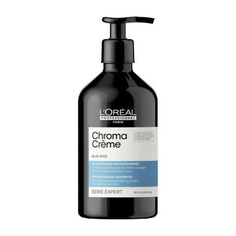 L'Oreal Professionnel Serie Expert Chroma Creme Ash Shampoo kremowy szampon do neutralizacji miedzianych tonów na jasnych brązach 500ml L'Oreal Professionnel Serie Expert Chroma Creme Ash Shampoo kremowy szampon do neutralizacji miedzianych tonów na jasnych brązach 500ml