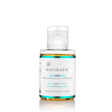 Naturativ Shampoo Gentleness Shine & Strength mini szampon łagodność blask & wzmocnienie 45ml Naturativ Shampoo Gentleness Shine & Strength mini szampon łagodność blask & wzmocnienie 45ml
