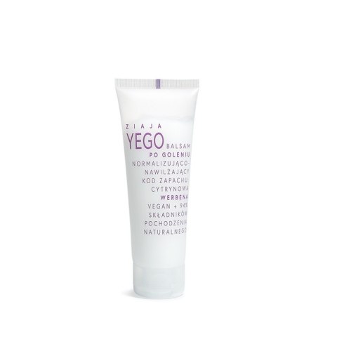 Ziaja Yego normalizująco-nawilżający balsam po goleniu Cytrynowa Werbena 80ml Ziaja Yego normalizująco-nawilżający balsam po goleniu Cytrynowa Werbena 80ml