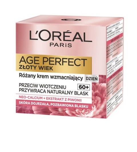 L'Oreal Paris Age Perfect Złoty Wiek 60+ różany krem wzmacniający na dzień 50ml L'Oreal Paris Age Perfect Złoty Wiek 60+ różany krem wzmacniający na dzień 50ml