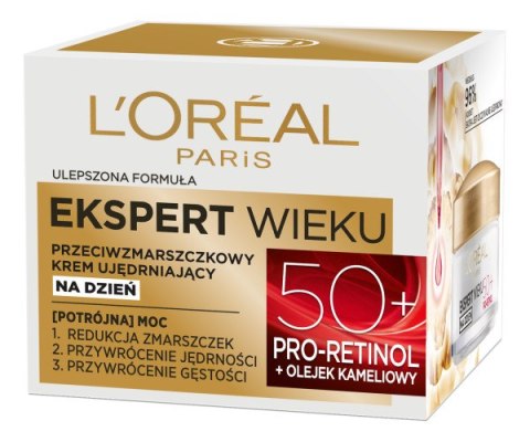 Ekspert Wieku 50+ przeciwzmarszczkowy krem ujędrniający na dzień 50ml L'Oreal Paris