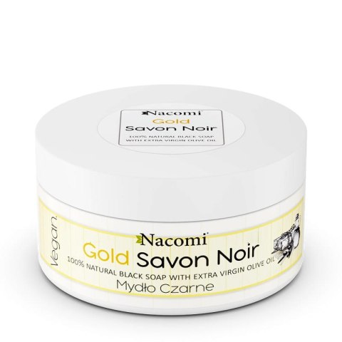 Nacomi Gold Savon Noir złote czarne mydło z oliwą z oliwek 125g Nacomi Gold Savon Noir złote czarne mydło z oliwą z oliwek 125g