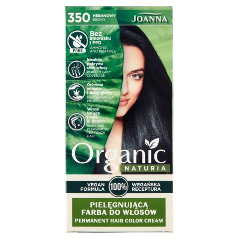 Joanna Naturia Organic pielęgnująca farba do włosów 350 Hebanowy Joanna Naturia Organic pielęgnująca farba do włosów 350 Hebanowy