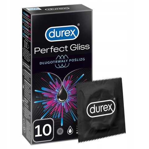 Durex Perfect Gliss długotrwały poślizg prezerwatywy 10 szt Durex Perfect Gliss długotrwały poślizg prezerwatywy 10 szt