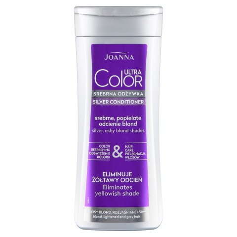 Joanna Ultra Color srebrna odżywka do włosów srebrne popielate odcienie blond 200g Joanna Ultra Color srebrna odżywka do włosów srebrne popielate odcienie blond 200g