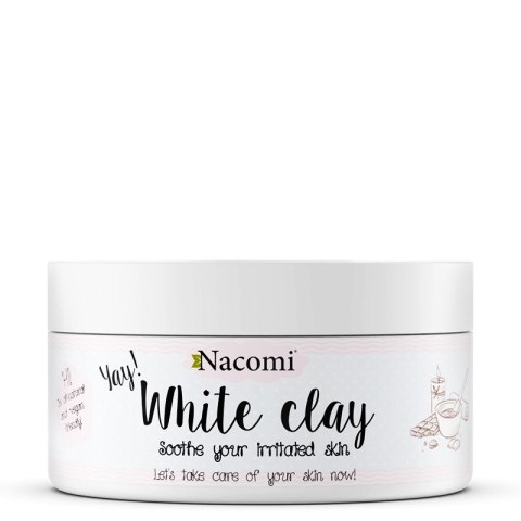 Nacomi White Clay biała glinka nawilżająco-łagodząca 50g