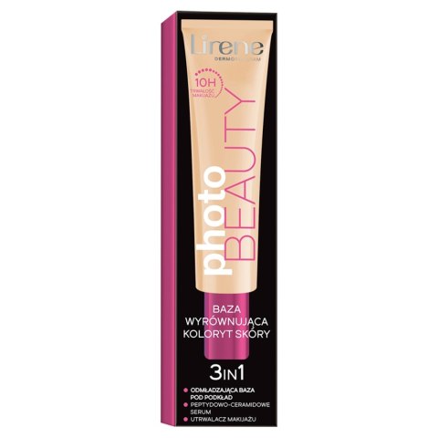 Lirene 3in1 Photo Beauty baza wyrównująca koloryt skóry 30ml Lirene 3in1 Photo Beauty baza wyrównująca koloryt skóry 30ml
