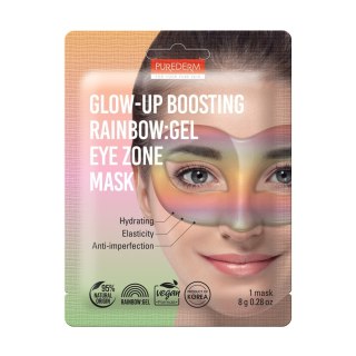 Purederm Glow-Up Boosting Rainbow wegańska hydrożelowa maska na oczy 8g