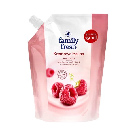 Family Fresh Kremowa Malina nawilżające mydło do rąk z ekstraktem z malin 750ml Family Fresh Kremowa Malina nawilżające mydło do rąk z ekstraktem z malin 750ml