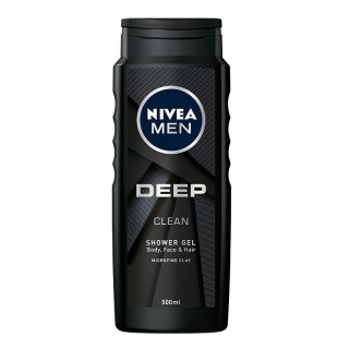 Nivea Men Deep Clean żel pod pod prysznic do ciała twarzy i włosów 500ml