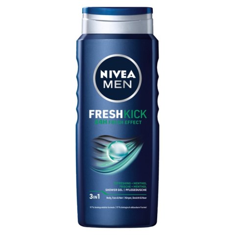 Men Fresh Kick 3w1 żel pod prysznic 500ml Nivea