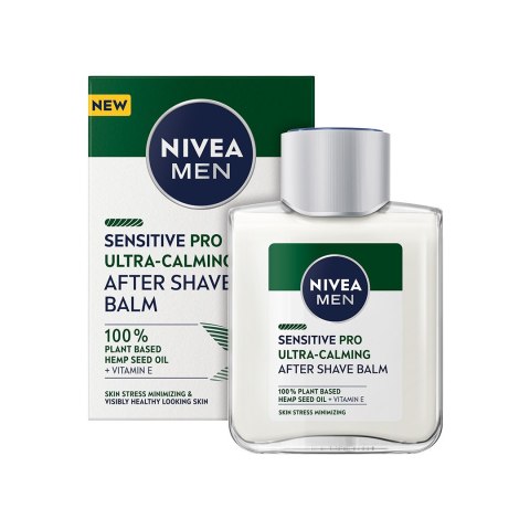 Nivea Men Sensitive Pro Ultra-Calming After Shave Balm łagodzący balsam po goleniu z olejem z nasion konopnych 100ml Nivea Men Sensitive Pro Ultra-Calming After Shave Balm łagodzący balsam po goleniu z olejem z nasion konopnych 100ml