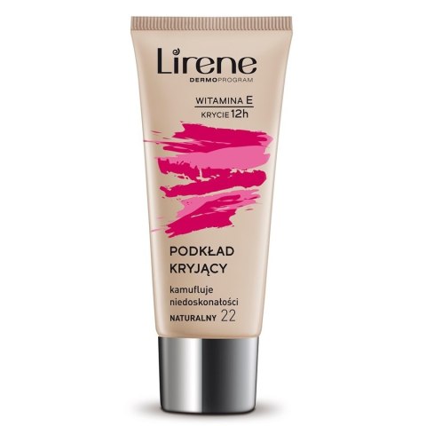 Lirene Podkład kryjący kamuflujący niedoskonałości z witaminą E 22 Naturalny 30ml Lirene Podkład kryjący kamuflujący niedoskonałości z witaminą E 22 Naturalny 30ml