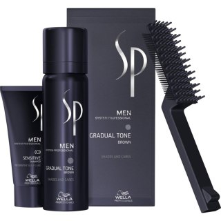 Wella Professionals SP Men Gradual Tone Brown zestaw do stopniowej eliminacji siwizny pianka pigmentująca 60ml + łagodny szampon 30ml + szczoteczka