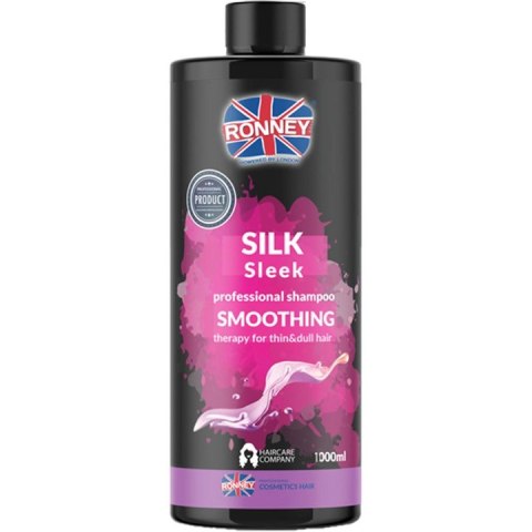 Ronney Silk Sleek Professional Shampoo Smoothing wygładzający szampon do włosów cienkich i matowych 1000ml Ronney Silk Sleek Professional Shampoo Smoothing wygładzający szampon do włosów cienkich i matowych 1000ml
