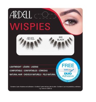 Ardell Wispies 600 1 para sztucznych rzęs Black + klej