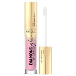 Diamond Glow Lip Luminizer błyszczyk do ust z kwasem hialuronowym 02 Strawberry Mouse 4.5ml Eveline Cosmetics