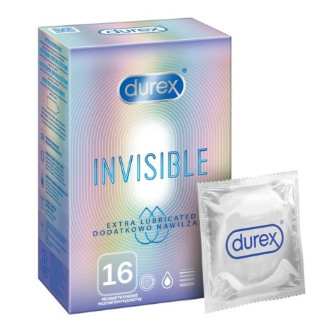 Durex Durex prezerwatywy Invisible dodatkowo nawilżane 16 szt cienkie Durex Durex prezerwatywy Invisible dodatkowo nawilżane 16 szt cienkie