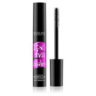 Extra Lashes Mascara pogrubiający tusz do rzęs Black 12ml Eveline Cosmetics