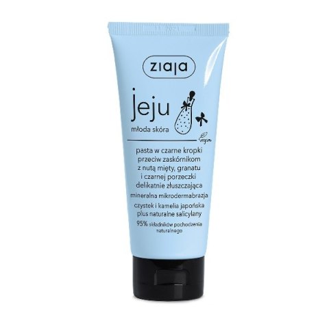 Ziaja Jeju pasta w czarne kropki przeciw zaskórnikom 75ml Ziaja Jeju pasta w czarne kropki przeciw zaskórnikom 75ml