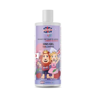 Ronney Kids On Tour To Japan 2in1 Gel Body And Hair delikatny żel do mycia ciała i włosów dla dzieci Wiśnia 300ml