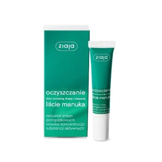 Ziaja Liście Manuka Oczyszczanie reduktor zmian potrądzikowych wysoka koncentracja substancji aktywnych 15ml