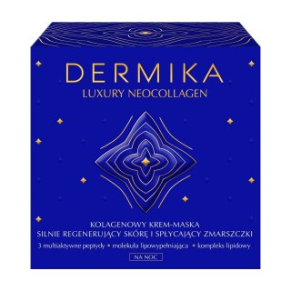 Dermika Luxury Neocollagen kolagenowy krem-maska do silnej regeneracji skóry i spłycania zmarszczek na noc 50ml
