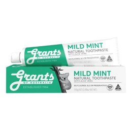 Mild Mint Natural Toothpaste naturalna łagodząca pasta do zębów bez fluoru 110g Grants of Australia